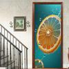 Fruit Lemon Door Stickers 3D Removable Vinilos Para Puertas Adhesive Wallpaper Art Murals for Doors Bibliotheque Modern Home Decor