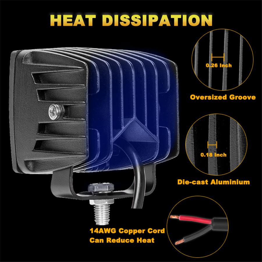 2 шт. 128 Вт 12800 лм CREE светодиодные фары-поды 3 дюйма Внедорожные фары Светодиодные фары для вождения