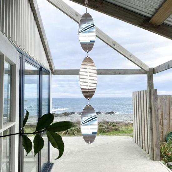 3D спиральный ветряной вертушка, отпугиватель птиц, украшение для сада, двора, фермы, подвесной ветряной колокольчик из нержавеющей стали, устройство для отпугивания птиц, украшение