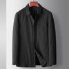Autumn and Winter Cotton Lapel Shirt Version Jacket Solid Color Middle-aged and Young Business Leisure Thickened Jacket