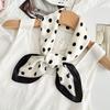 Polka Dot Silk Scarf Square Scarf High-end New Versatile Decorative Scarf Scarf Scarf Neck Cashew Flower Scarf Shawl Can Be Used As a Tube Top