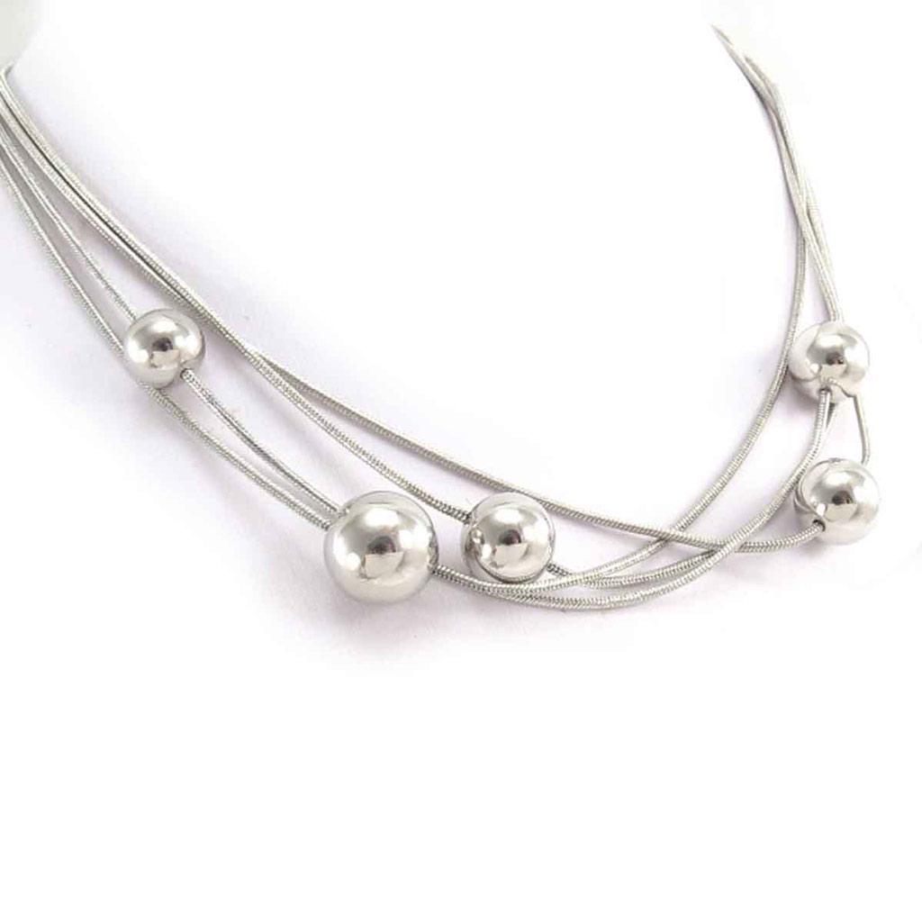 Les Trésors De Lily [J6096] — Серебряное колье «Хореография».