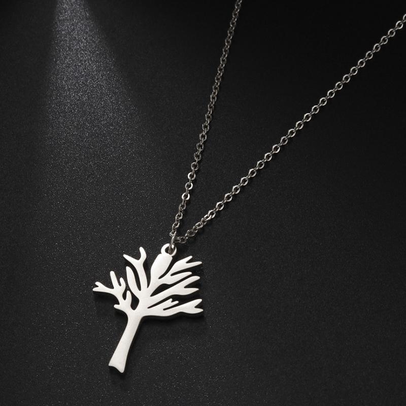 Ожерелье из титановой стали с подвеской «Дерево жизни» в стиле хип-хоп, ювелирные изделия из высококачественной нержавеющей стали для мужчин и женщин