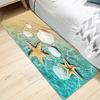 3D Seashell Print Soft Kitchen Rug Anti-Fatigue Kitchen Rug Waterproof Non-Slip Rugs Set Runner Rug Bedside Rug Absorbent Carpet For Kitchen