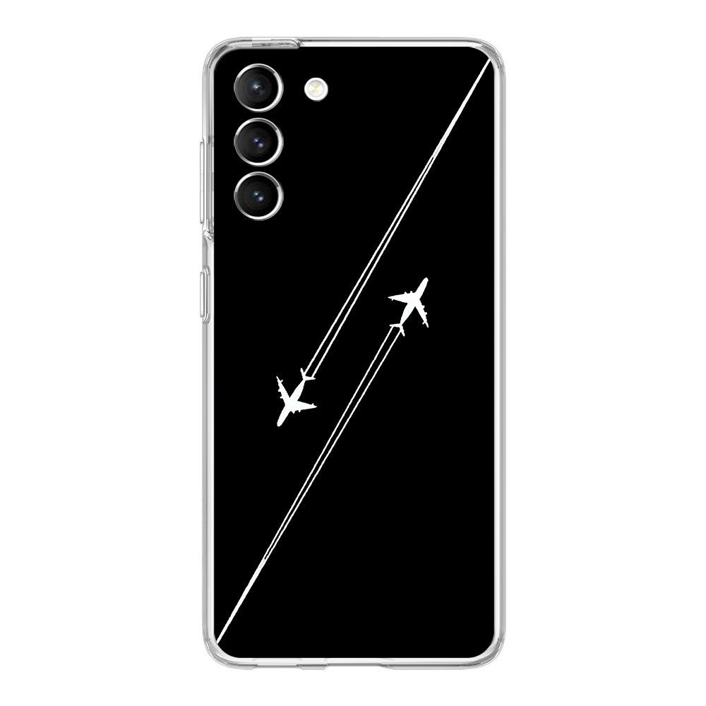 Чехол для телефона Samsung Galaxy S25 S24 S23 FE S22 Ultra S20 S21 5G S10 S9 Plus S10E S8 Мягкий прозрачный чехол Премиум с рисунком самолета