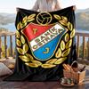 Warm Flannel Blanket Croatia Pattern, Lightweight Comfortable Throw Blanket for Bed Sofa Use
