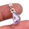 Натуральный розовый аметист драгоценный камень 925 пробы серебро подарок кулон 1,25" B5u95