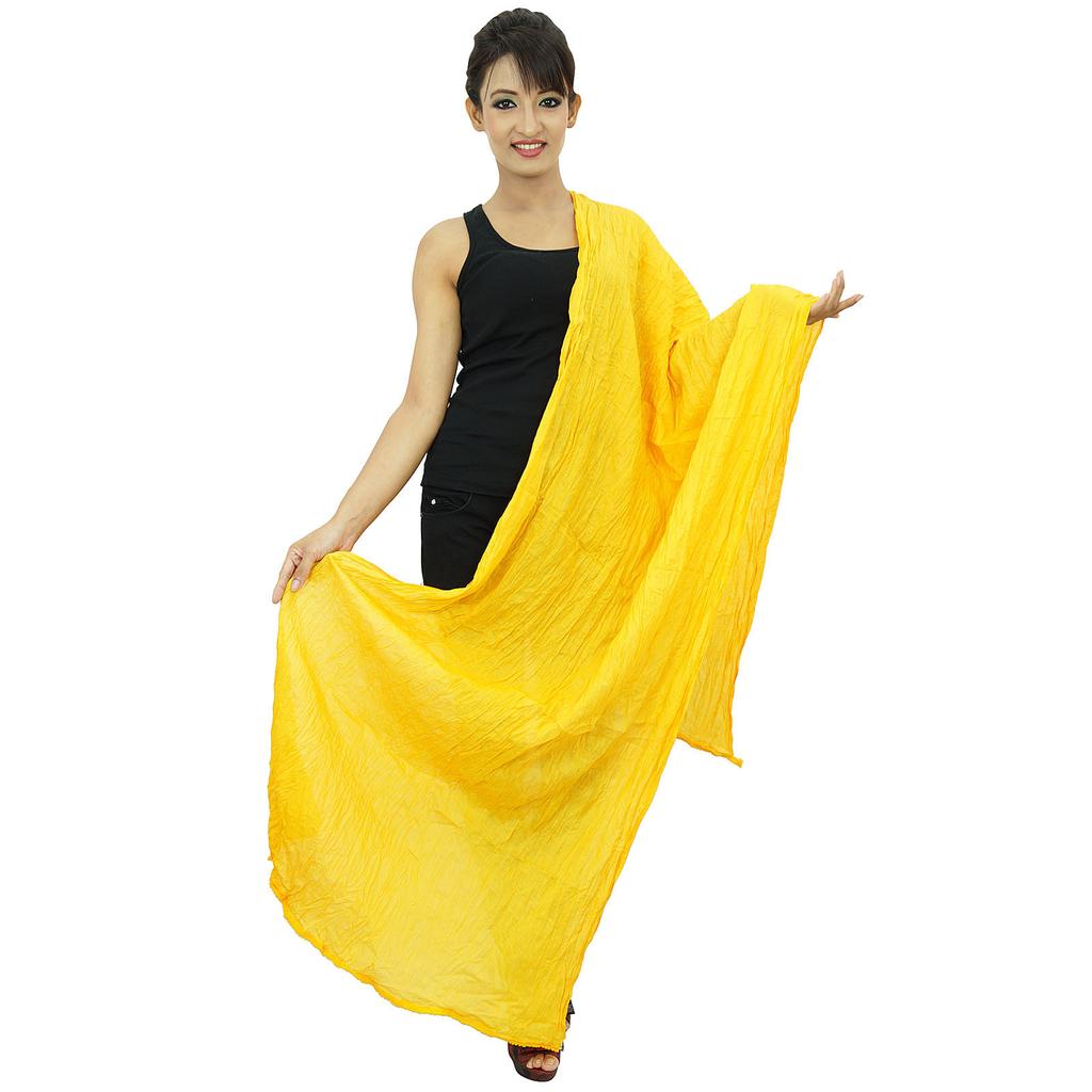 Long Cotton Voile Dupatta Stole Women Neck Wrap Indian Scarves Chunni