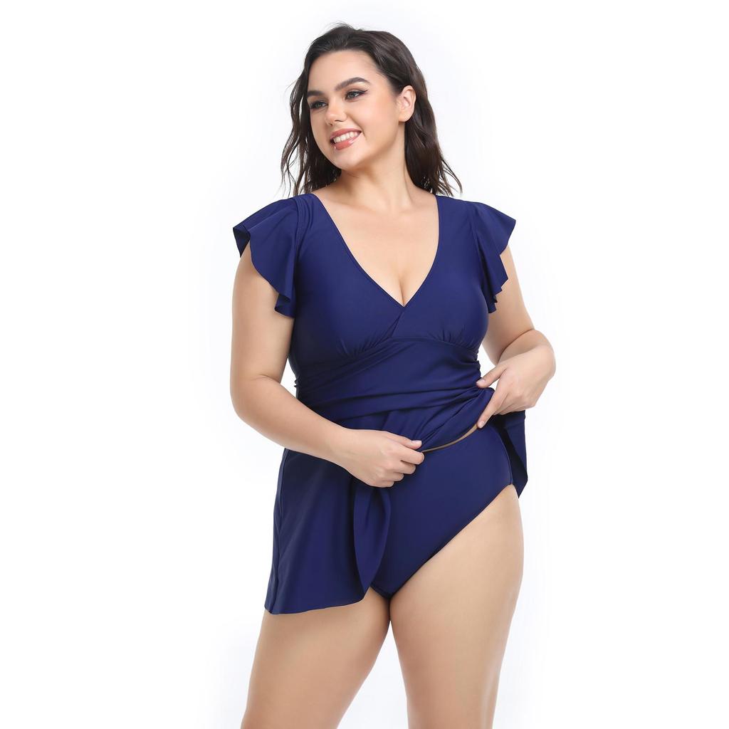 Женский купальник большого размера, новая мода, сексуальные бикини из двух частей, купальники больших размеров, пляжное платье