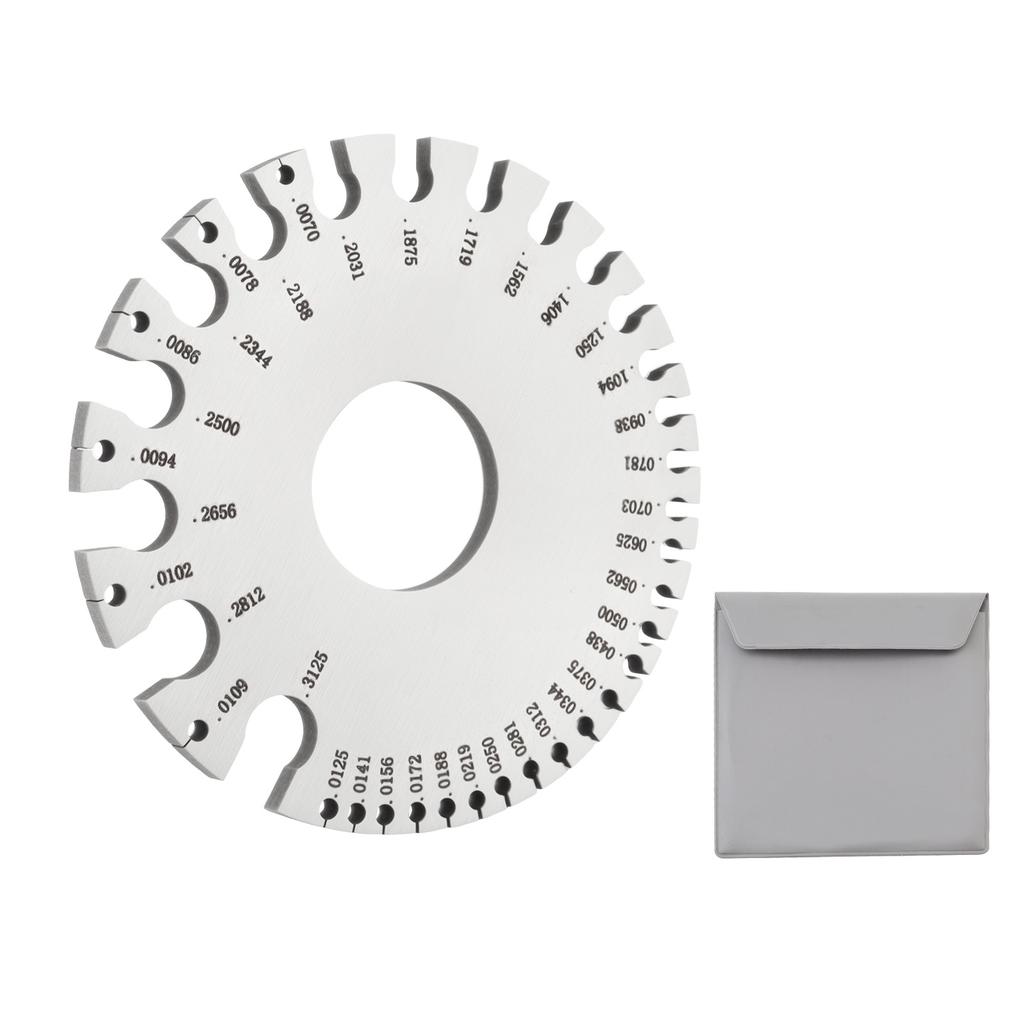 Stainless Steel Dual Sided Wire Gauge 4mm Thickness 0-36 Range Heavy Duty Precision Tool