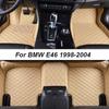 Car Floor Mats For BMW E46 1998-2004 Center Auto Interior Accessories 100% Fit Leather Carpets Rugs Foot