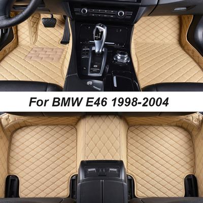 Автомобильные коврики для BMW E46 1998-2004 Center Auto Interior Accessories 100% Fit Leather Carpets Rugs Foot