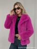 European and American new women's imitation fur jacket fashionable fluffy warm loose thick large lapel short coat