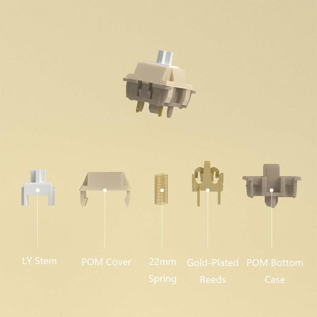 SUEHIODHY линейные механические переключатели клавиатуры со смазкой 30 шт. 5-контактные линейные переключатели для механической игровой клавиатуры, набор