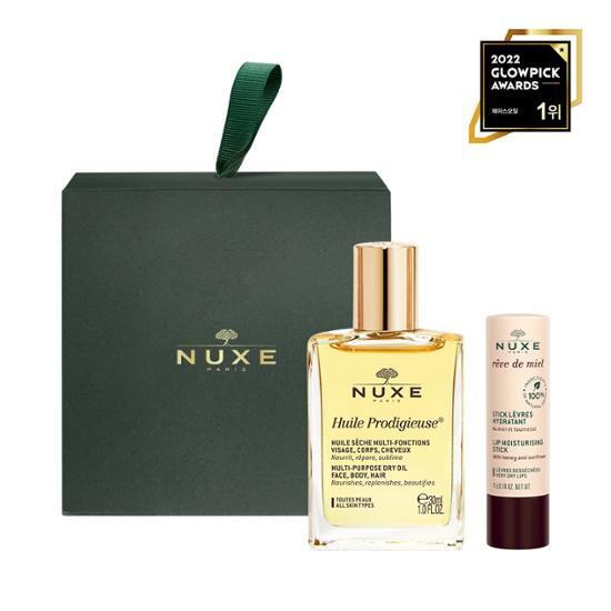 Самый продаваемый подарочный набор Nux (Сухое масло 30 мл + Rev De Miel Stick Revre 4 г)