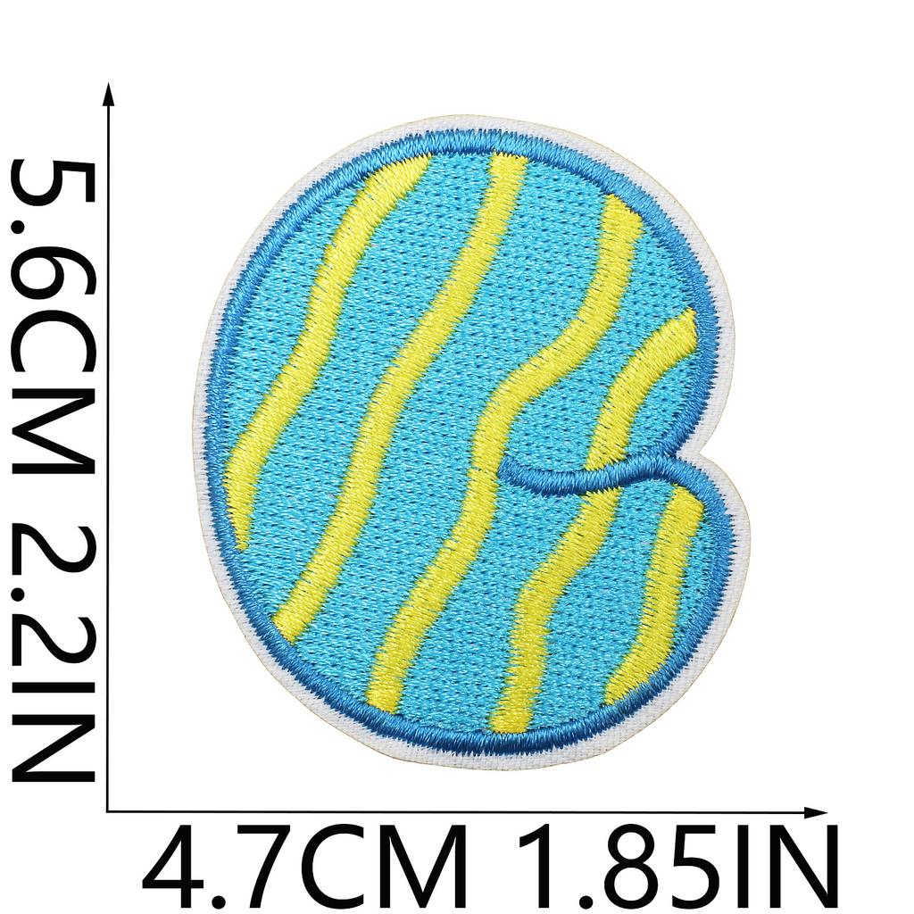 Animated Kitten Embroidery Cloth Sticker, Clothes Bag Decoration, Puppy Letter Computer Embroidery Label, English Letter Patch Sticker