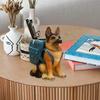 Подставка для ручек в виде рюкзака, расписанная вручную, контейнер для хранения на рабочем столе, смоляная статуэтка собаки, спальня