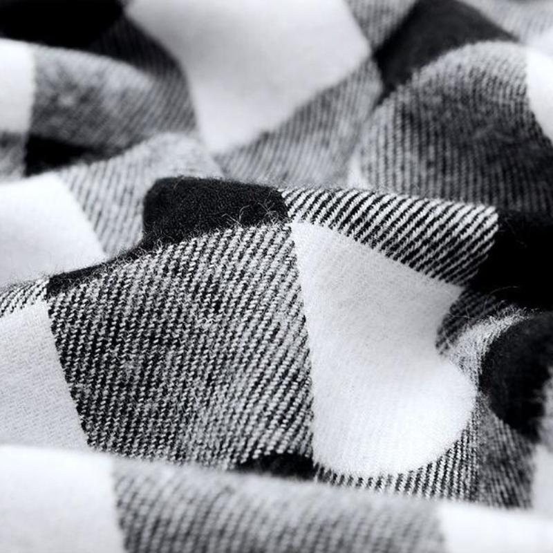 Мужская рубашка с длинным рукавом в клетку, модная повседневная рубашка, мужские корейские весенне-осенние матовые универсальные клетчатые рубашки