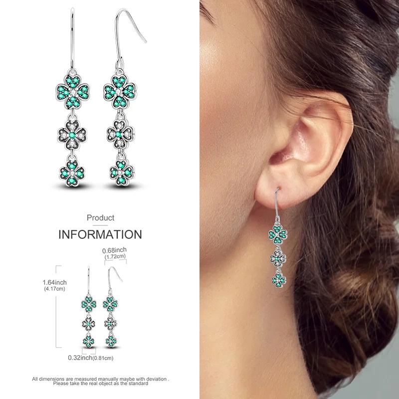 2024 New Earring for Women 925 Silver Sparkling Star Butterfly Heart Tassels Feather Hoop Earrings Engagement Wedding Jewelry