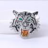 Personality Domineering Tiger Roaring Brooch Fashion Creative Diamond Animal Pin Suit Clothing Coat Corsage Button Pin