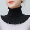 Neck Women's Head Autumn and Winter Warm Neck Cover Cervical Vertebrae with Decorative Fake Collar Knitted High-necked Wool Collar