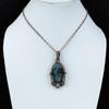 Ruby In Blue Kyanite Pendant Copper Wire Wrapped Jewelry Real Gemstone Pendant Copper Wire Wrapped Pendant Handmade Pendant Jewelry For Gift
