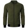 Men S Solid Color Zip Up Stand Collar Long Sleeve Cardigan Sweatshirt