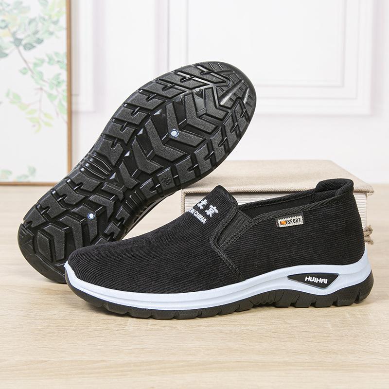 Новые мужские повседневные туфли Old Beijing Cloth Shoes с мягкой подошвой, нескользящие, удобные, модные, легкие, износостойкие, легкие, с мягкой подошвой, для ходьбы