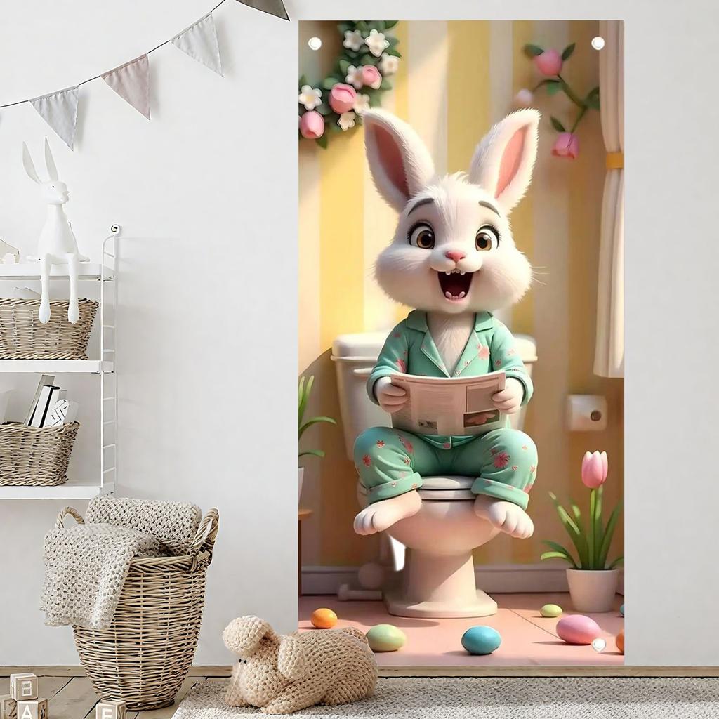 Пасхальный баннер на дверь, пасхальное яйцо, атмосфера на двери, подвесная занавеска, флажная ткань