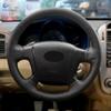 Оплетка на руль для Kia Cerato 2005 2006 2007 2008 2009-2012 для старого Kia Ceed кожаный чехол на руль автомобиля черный