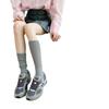 Stacked Socks, Solid Color, Thick Line Calf Socks, Summer Thin Ice Socks, Mary Jane Mid-Leg Socks, White Cotton