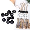 10 Pieces Christmas Snowman Wood Beads Decoration DIY Crafts Bracelet Accessory Artwork