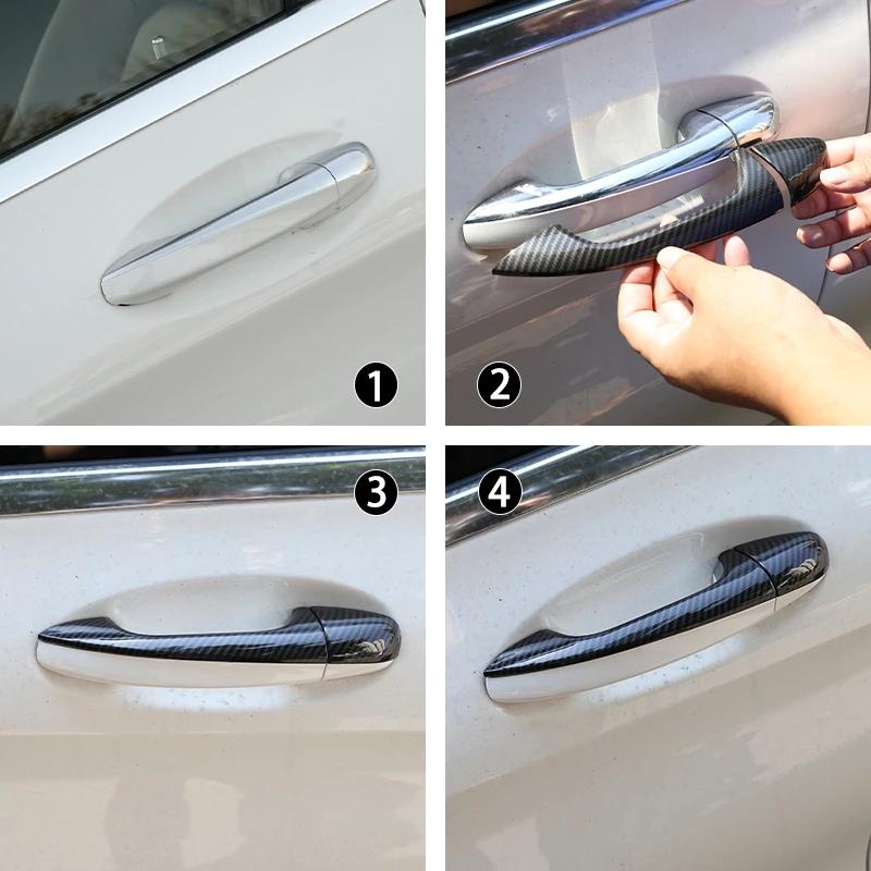 Для Mercedes Benz A Class A180 A200 A250 W177 V177 B Class W247-углеродное волокно автомобильный ABS хромированная накладка на дверную ручку