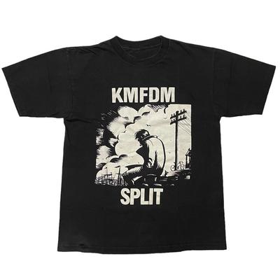 Винтажная мужская и женская футболка KMFDM с коротким рукавом SN050 Унисекс