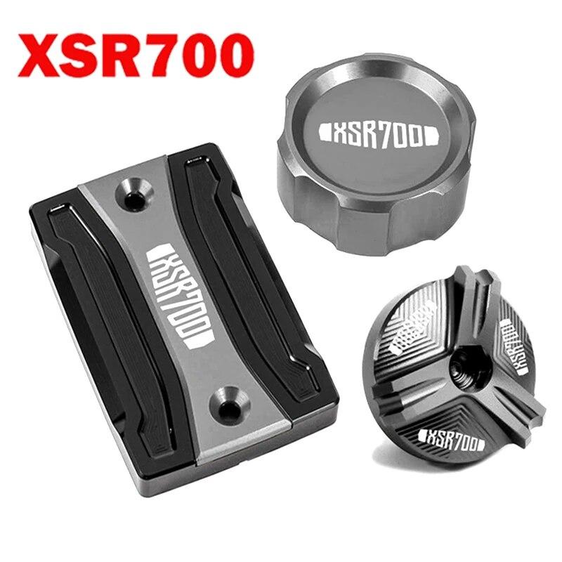 For Yamaha XSR900 XSR700 XSR 900 700 2014- Motorcycle CNC Front Rear Brake Fluid Reservoir Cover Engine Oil Filler Cap