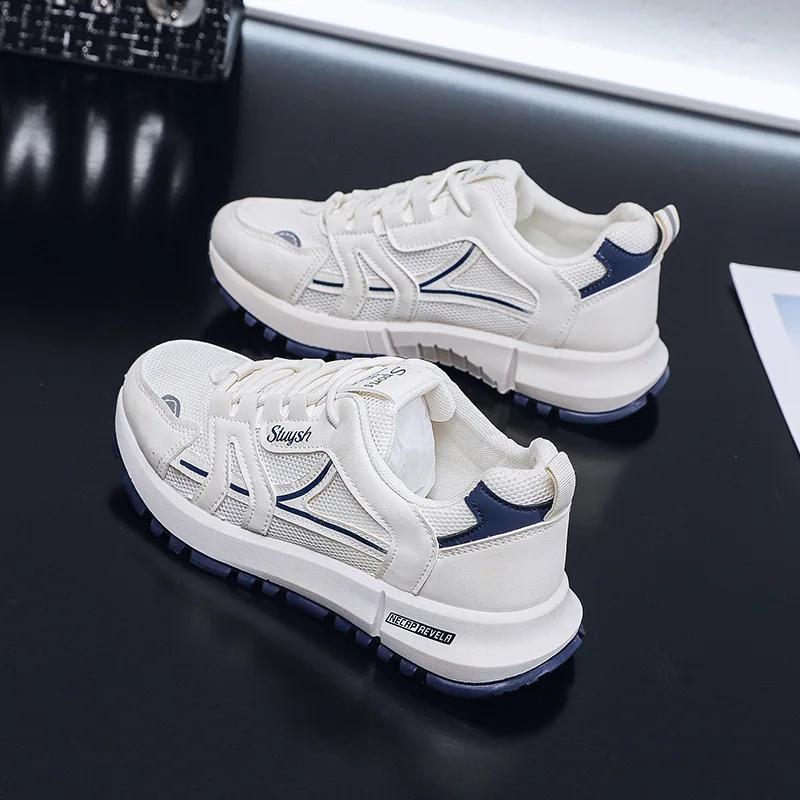 Women Platform Sneakers New Thick Bottom Vulcanized Shoes Woman Breathable Comfortable Casual Flats Walking Shoes
