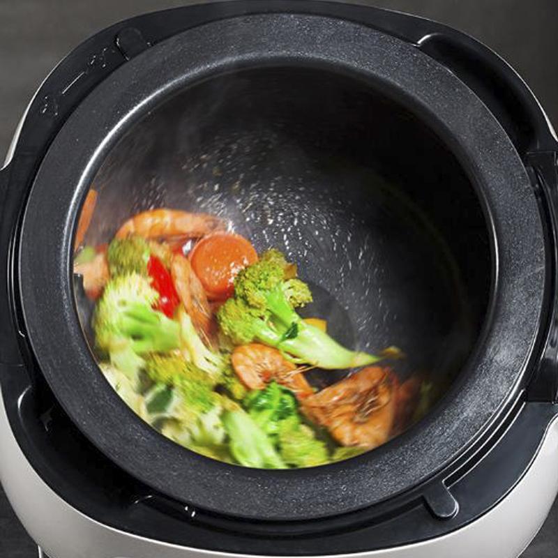 Полностью автоматическая машина для приготовления пищи, многофункциональная плита, интеллектуальный робот для жарки риса, сковорода с антипригарным покрытием, барабанная машина для жарки