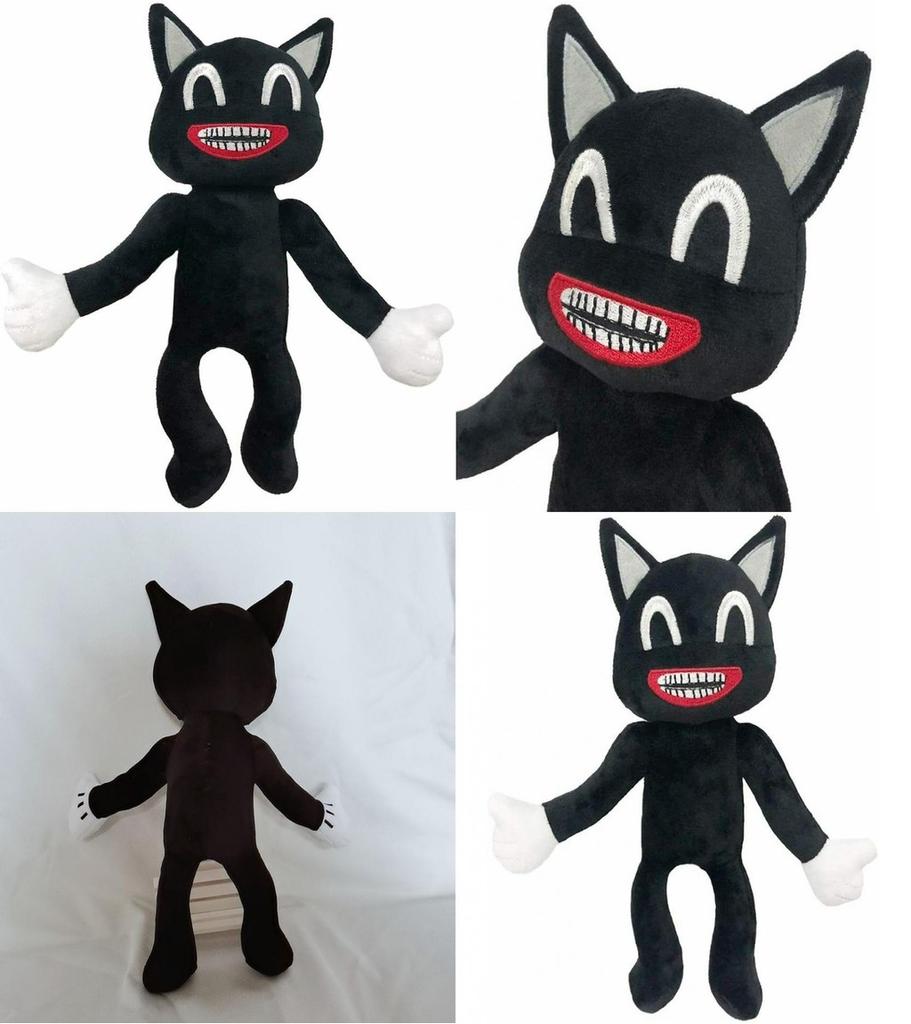 Soft And Cuddly Black Cartoon Cat Plush Toy Ideal For All Ages Holiday Gifts
