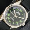 VINTAGE HMT JAWAN HAND-WINDING INDIAN MENS BLACK COLOR DIAL WATCH A700285-5 R202-a700285