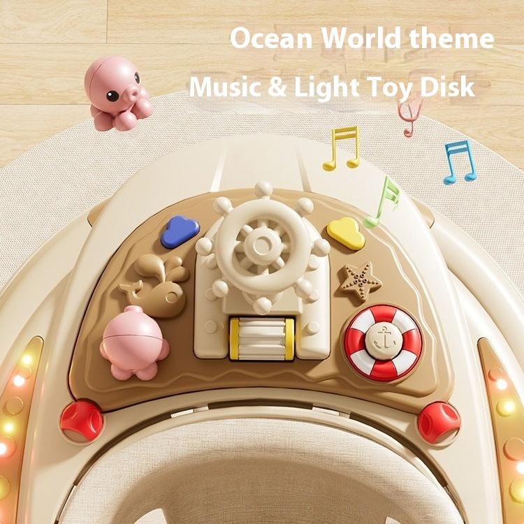 Детские ходунки 6-18 месяцев против О-образных ног против опрокидывания детская тележка музыкальная игрушка