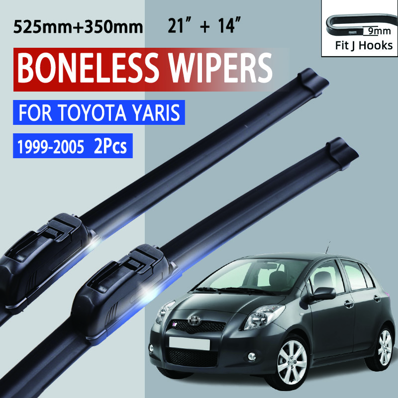 Kcimo для Toyota Yaris MK11999-2005 автомобильный стеклоочиститель U-образный мягкий резиновый бескаркасный без кронштейна автомобильные дворники 21"+14"