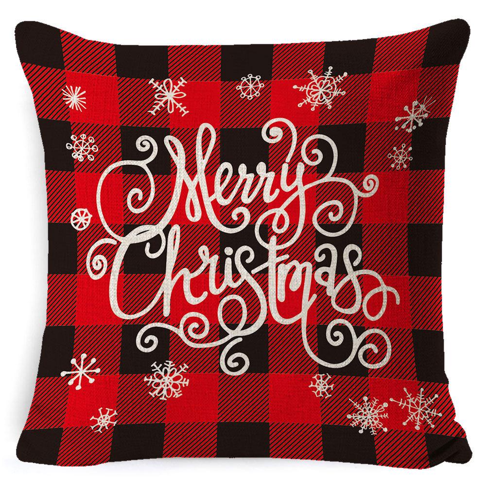 Christmas Pillow Case Christmas Light Luxury High-end Pillow Family Bed Pillow Case Home Cushion Bed Pillow