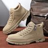 Повседневные ботинки Модные рабочие ботинки Челси Удобные износостойкие нескользящие ботинки на щиколотке Мужские рабочие ботинки Бесплатная доставка