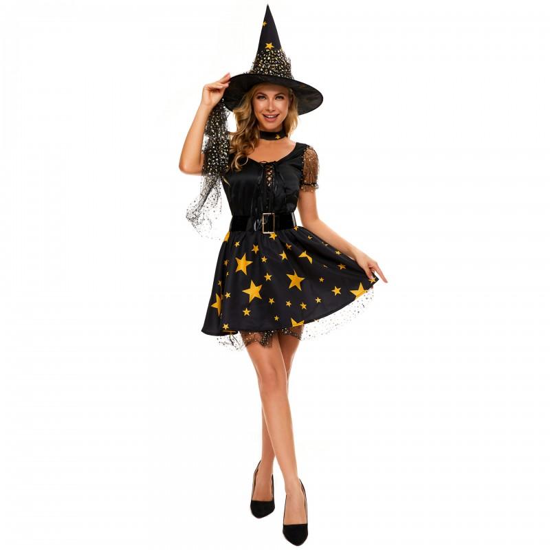 M XL Halloween Costume Fairy Witch Sorceress Cosplay Outfit Stage Performance