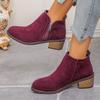 Мода 2025 Осень Полусапожки на среднем каблуке Женские Ботильоны Классическая обувь для женщины Модные массивные Новые тренды Обувь Снежные ботинки Челси De Mujer