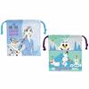 Skater Bento Drawstring Bags with Gussets, Set of 2, Disney Frozen 2 Design, for Girls, Made In Japan, KB64WN-A