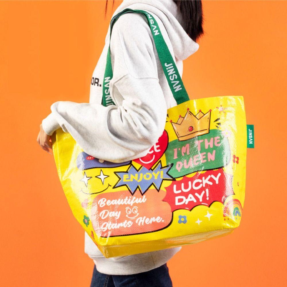 Ручная сумка-тоут большой вместимости, упаковочная сумка для хранения, креативная плетеная сумка-шоппер