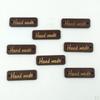 50 Piece Handmade Label Wooden Buttons Tags for Scrapbooking 30mm Brown
