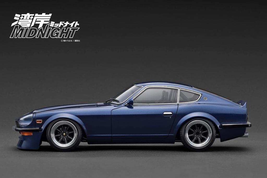 Ignition model масштаб Nissan Fairlady Z Синий Wangan MIDNIGHT Z Готовая модель IG3592 TK.Company 1/18 (S30) Дьявол