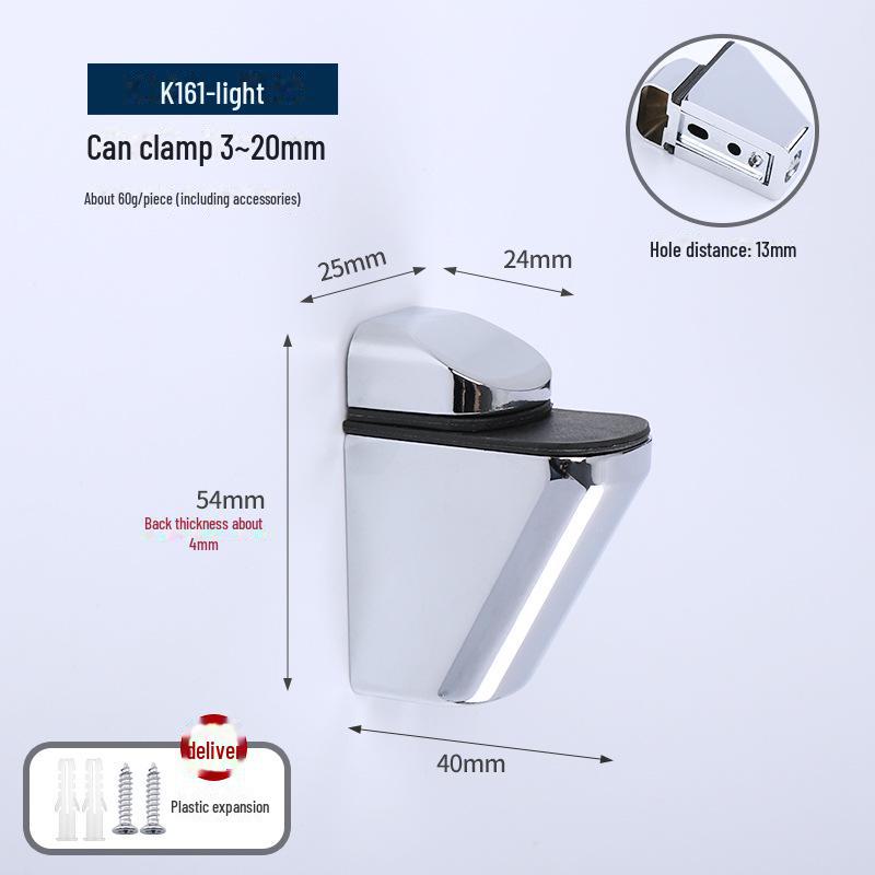 F-образный зажим для стекла Duckbill для ванной комнаты/кухни